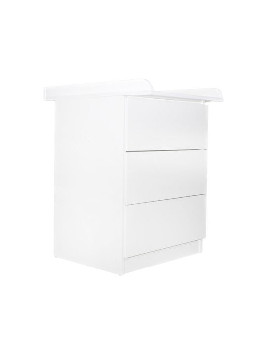 Sertarieră Pentru Bebeluşi cu 3 Sertare Albă 60x50x85.4cm