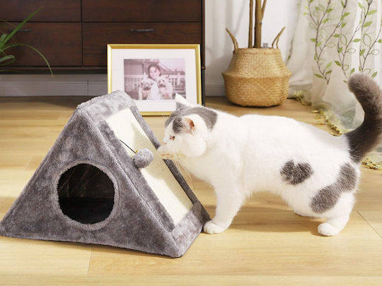 Cozy Cat House Scratching Area Ball 44x42x26 Cm Gray