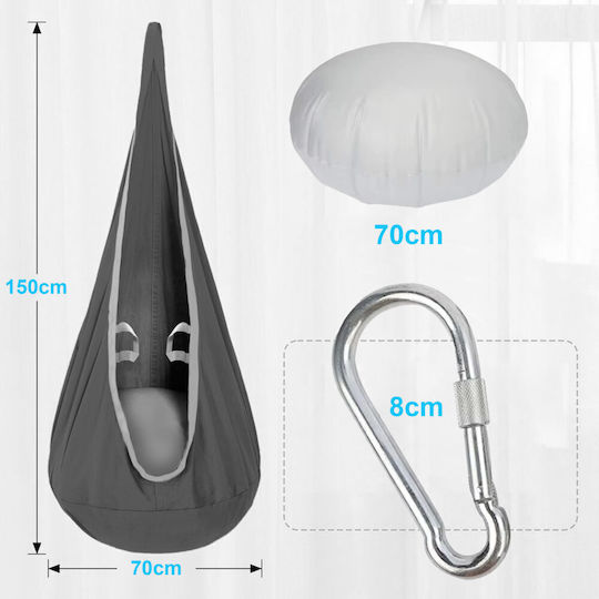 Leagăn Suspendat Metalic 70x150cm Gri