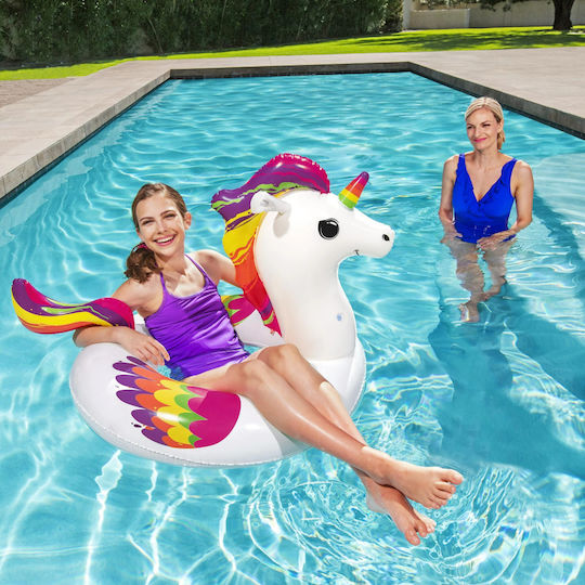Inele De Înot Gonflabile Bestway Model Unicorn Vinil 91 X 119 Cm Alb