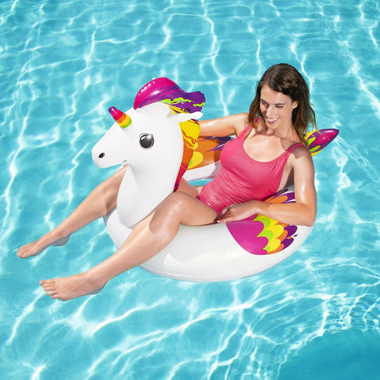 Inele De Înot Gonflabile Bestway Model Unicorn Vinil 91 X 119 Cm Alb