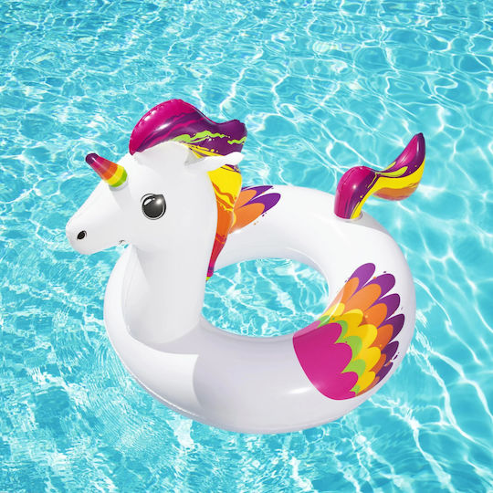 Inele De Înot Gonflabile Bestway Model Unicorn Vinil 91 X 119 Cm Alb
