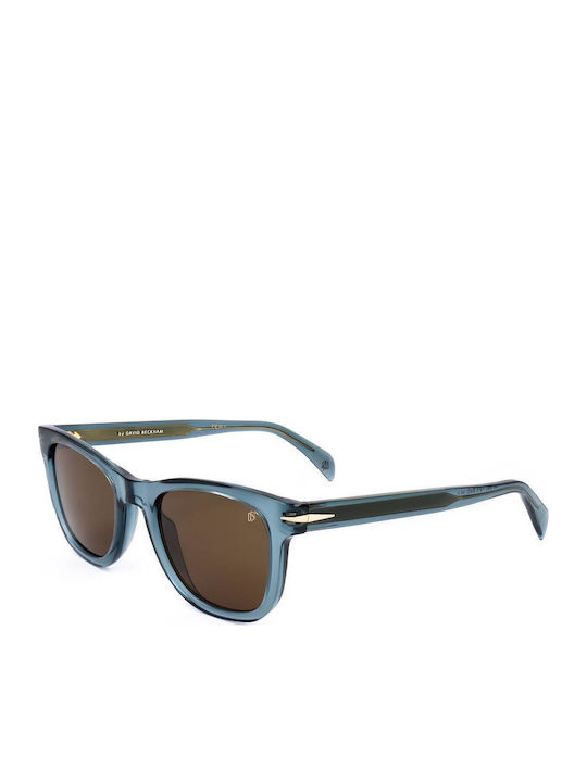 David Beckham Ochelari De Soare Unisex Cu Ramă Din Plastic Albastru Deschis Și Lentile Albastre Deschise DB 1006/S PJP/70