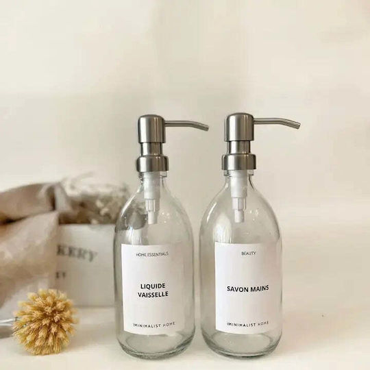 Phos & Gaia Dispenser Κουζίνας Γυάλινο Διάφανο 500ml