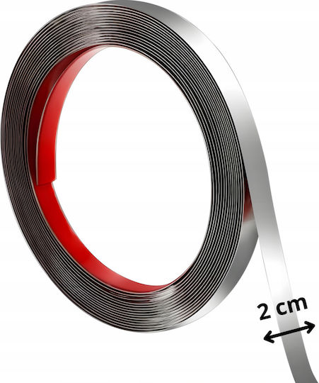 Self-adhesive Decorative Tape Interior Zola Length 10 M Width 2 Cm Flexible Pvc Silver