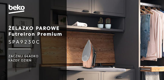 Beko Парна Ютия 3000W с Постоянна Парна Струя 63gr/min