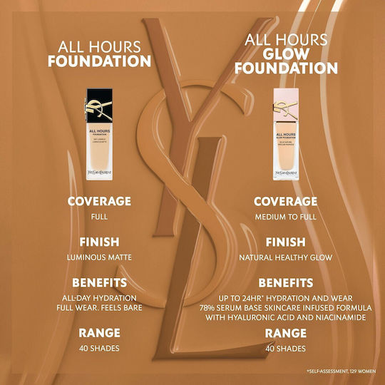 Ysl All Hours Glow Liquid Make Up Mn7 25ml