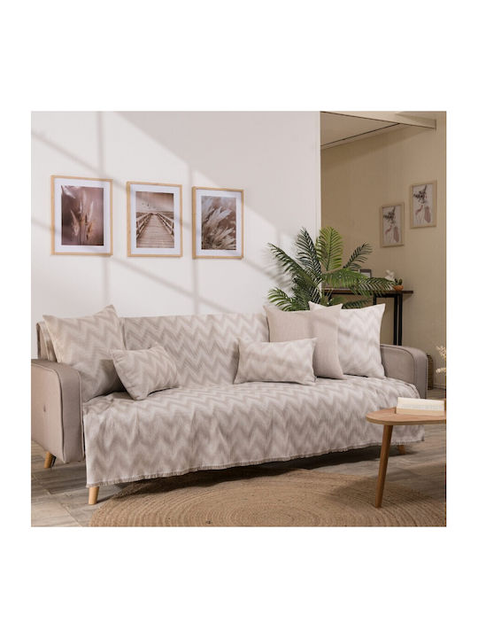 Teoran Sanremo Armchair Throw Chenille 180x150cm Gray