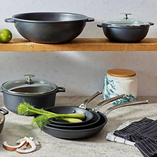 De Buyer Cast Iron Wok with Non-Stick Coating 36cm