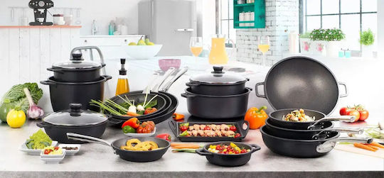 De Buyer Cast Iron Wok with Non-Stick Coating 36cm