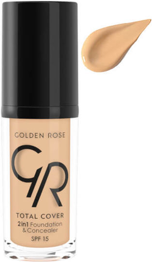 Golden Rose Total cover 2in1 Foundation & Concealer 30ml