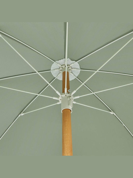 Umbrelă Rotundă Din Lemn Boho Lounge Verde Φ1.6m
