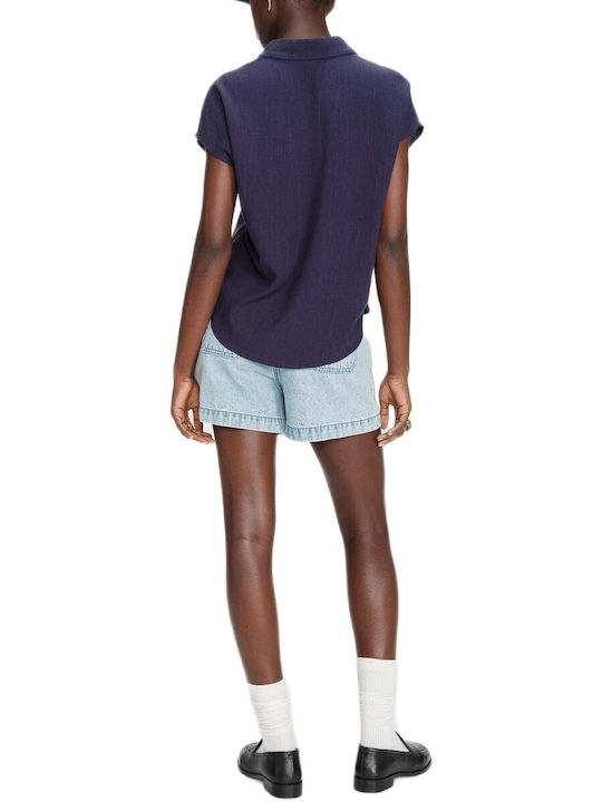 Grace & Mila Short Sleeve Women's Shirt Blue