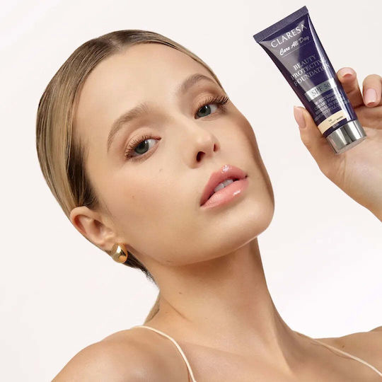 Claresa Fond De Ten Lichid De Protecție Beauty SPF50 1w Light Warm 30ml