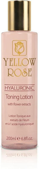 Yellow Rose Lotion Hyaluronic Toning Lotion With Flower Lotion Τόνωσης Προσώπου με Υαλουρονικό Οξύ για Όλους τους Τύπους 200ml