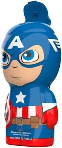 Air-Val International Παιδικό Αφρόλουτρο & Σαμπουάν Captain America σε Μορφή Gel 400ml
