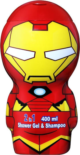 Air-Val International Παιδικό Αφρόλουτρο & Σαμπουάν Iron Man σε Μορφή Gel 400ml