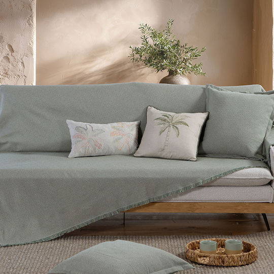 Nef-Nef Homeware Loen Three-Seater Sofa Throw 170x300cm Green