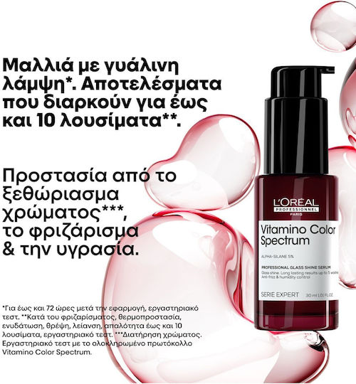 L'Oréal Professionnel Serie Expert Vitamino Color Spectrum Glass Shine Leave In Hair Serum for Anti-Frizz 30ml