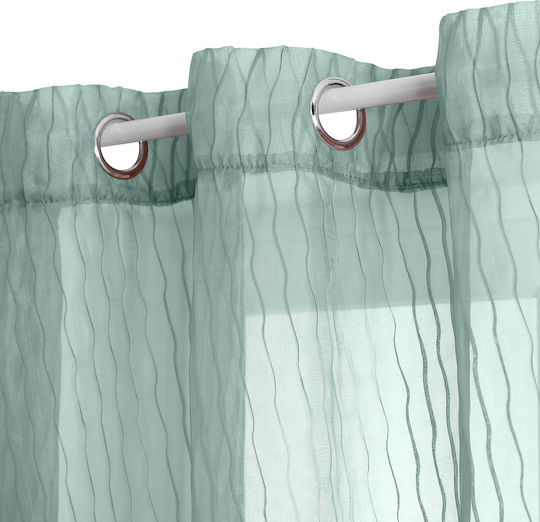 Curtain with Grommets Mila Celadon 140x240cm