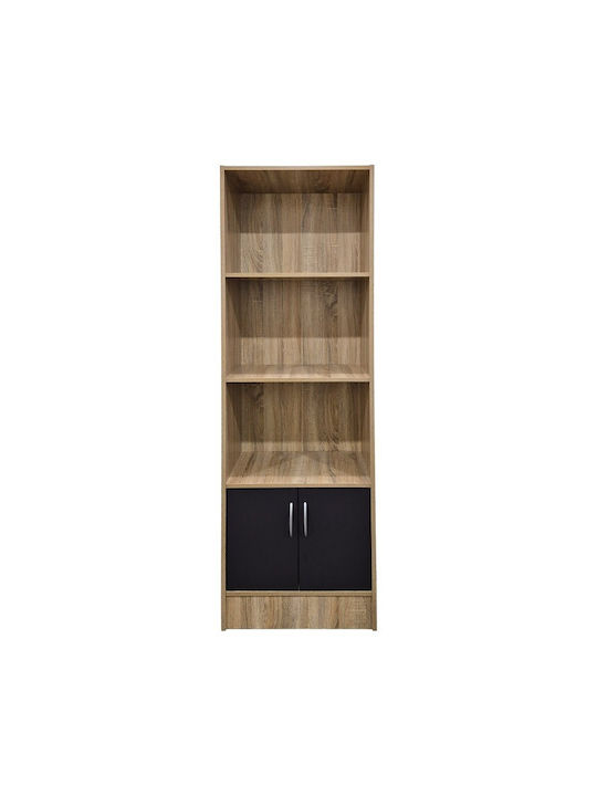 Βιβλιοθήκη Tekaro Sonoma-ανθρακί 57x33x180εκ.