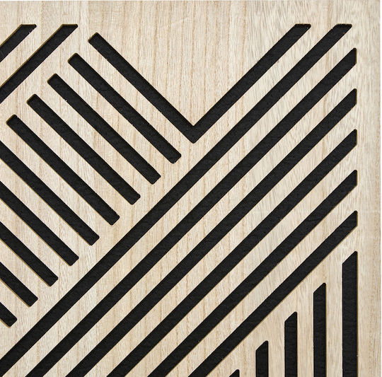 3D Πάνελ Τοίχου από MDF με Κόλλα / Βιδωτό A-s Μπεζ 58x58εκ.