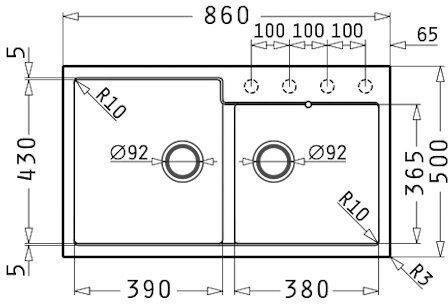 Pyramis 070249611 Ένθετος από Συνθετικό Γρανίτη Μ86xΠ86cm Pyramis 070249611 Ένθετος από Συνθετικό Γρανίτη Μ86xΠ86cm