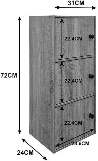 Шкаф Подов Wirdia Светлосив 30.5x24x71.5см