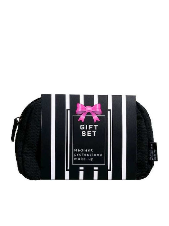 Radiant Make-up-Set mit Kosmetiktasche No.01 Black, No.25 Wine 5Stück