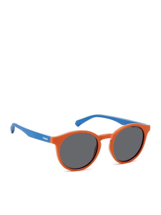 Polaroid Οβάλ Παιδικά Γυαλιά Ηλίου με Polarized Φακό Πορτοκαλί