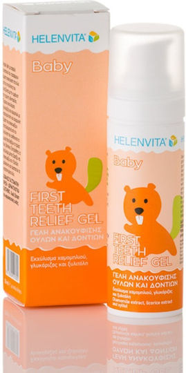 Helenvita Baby First Teeth Relief Gel Gum Relief Product Chamomile Licorice and Xylitol Extract 30ml