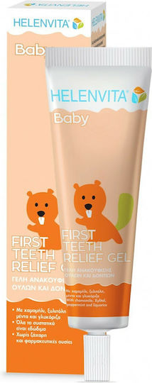 Helenvita Baby First Teeth Relief Gel Gum Relief Product Chamomile Licorice and Xylitol Extract 30ml