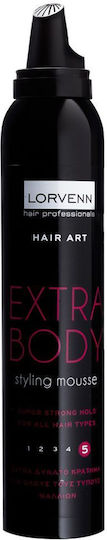 Lorvenn Extra Body Styling Mousse Αφροί Μαλλιών για Όγκο 200ml
