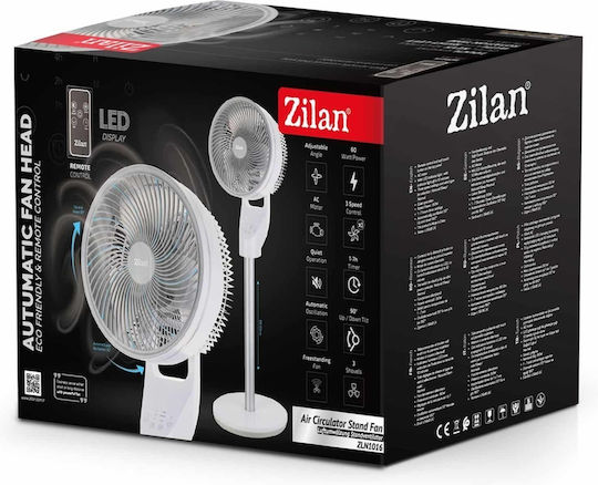 Pedestal Fan 60W White