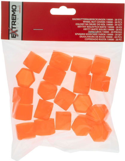19 Mm Orange Schraubkappen 20 Stück Räder Entferner
