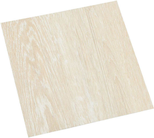 vidaXL Set Plastic Floor PVC With 55 Tiles 1.5mm L30.5xW30.5cm Beige