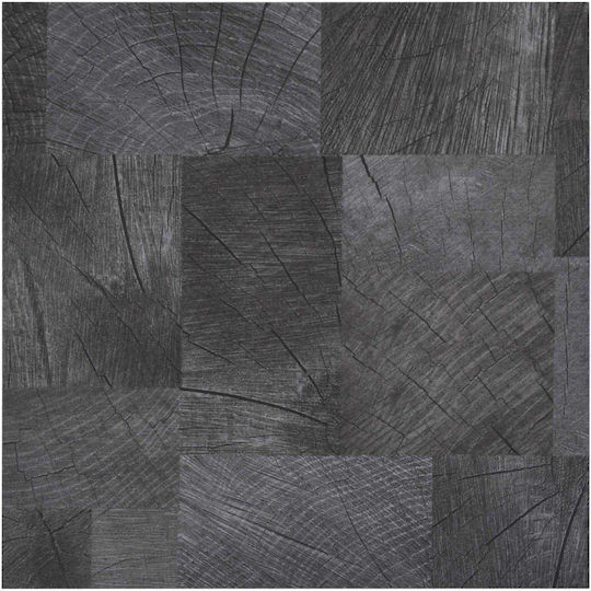 vidaXL Set Plastic Floor PVC with 55 Tiles 1.5mm M30.5xW30.5cm Gray