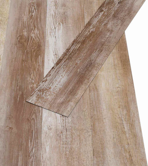 vidaXL Σετ Πλαστικό Δάπεδο PVC με 36 Πλακάκια 2mm Μ91.5xΠ15εκ. Καφέ