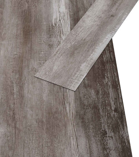 vidaXL Σετ Πλαστικό Δάπεδο PVC με 36 Πλακάκια 2mm Μ91.5xΠ15εκ. Καφέ