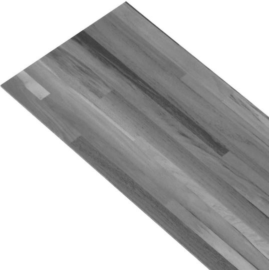 vidaXL Set Plastikboden PVC mit 36 Fliesen 2mm M91.5xP15cm Grau