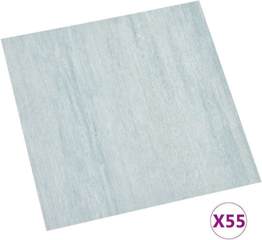 vidaXL Σετ Πλαστικό Δάπεδο PVC με 55 Πλακάκια 1.5mm Μ30.5xΠ30.5εκ. Πράσινο