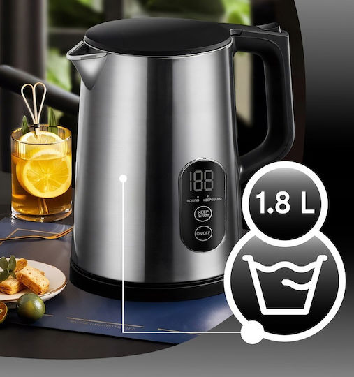 Βραστήρας 1.8lt 1800W Γκρι