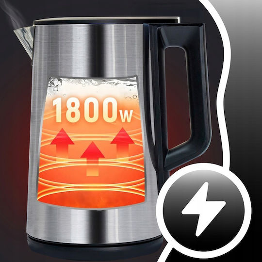 Βραστήρας 1.8lt 1800W Γκρι