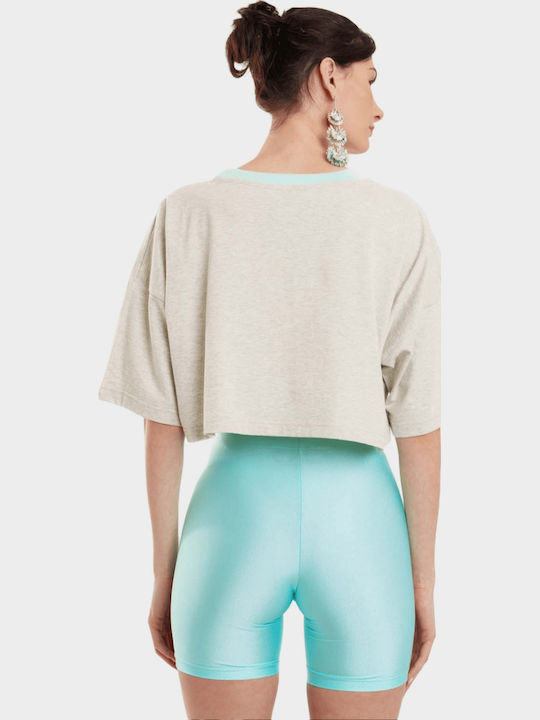 Γυναικείο Crop Top Βαμβακερό Γκρι