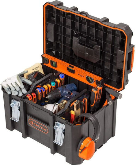Tactix Plastic Hand Tool Box L52.8xW37.1xH31cm 2pcs