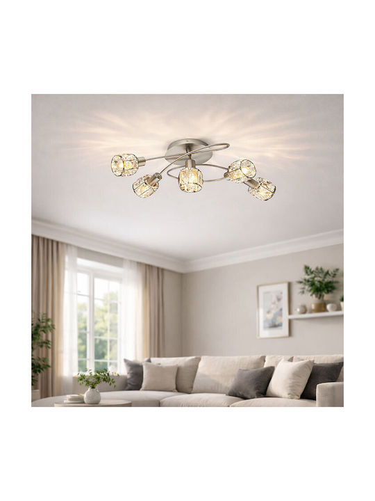 Elmark Ceiling Mount Light 60cm Silver with Socket E14