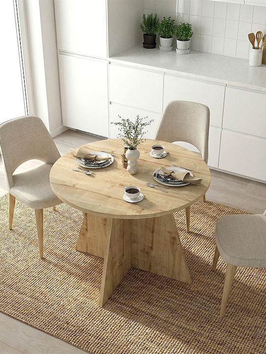 Tailor Трапезна Маса Дървена Sapphire Oak 100x100x75.7см