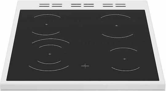 Beko Cooker 72lt with Ceramic Hobs W60cm. White