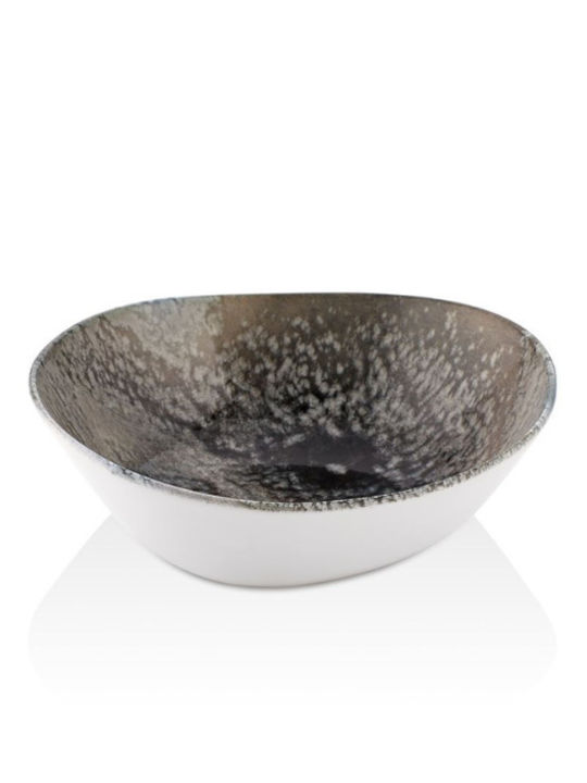 By Bone Island Black Porcelain Salad Bowl