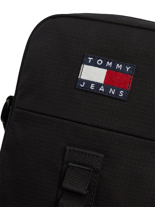 Tommy Ανδρική Τσάντα Ώμου / Χιαστί Μαύρη